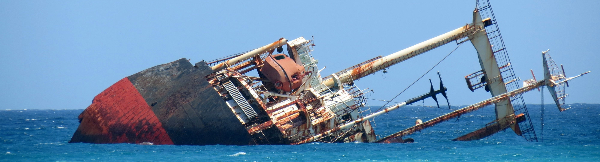 Shipwreck in an ocean