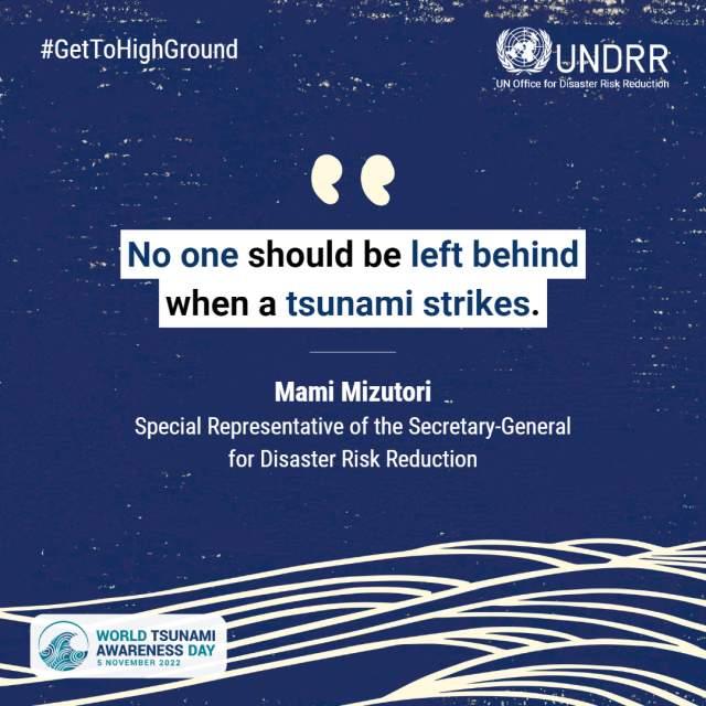 No one should be left behand when a tsunami strikes
