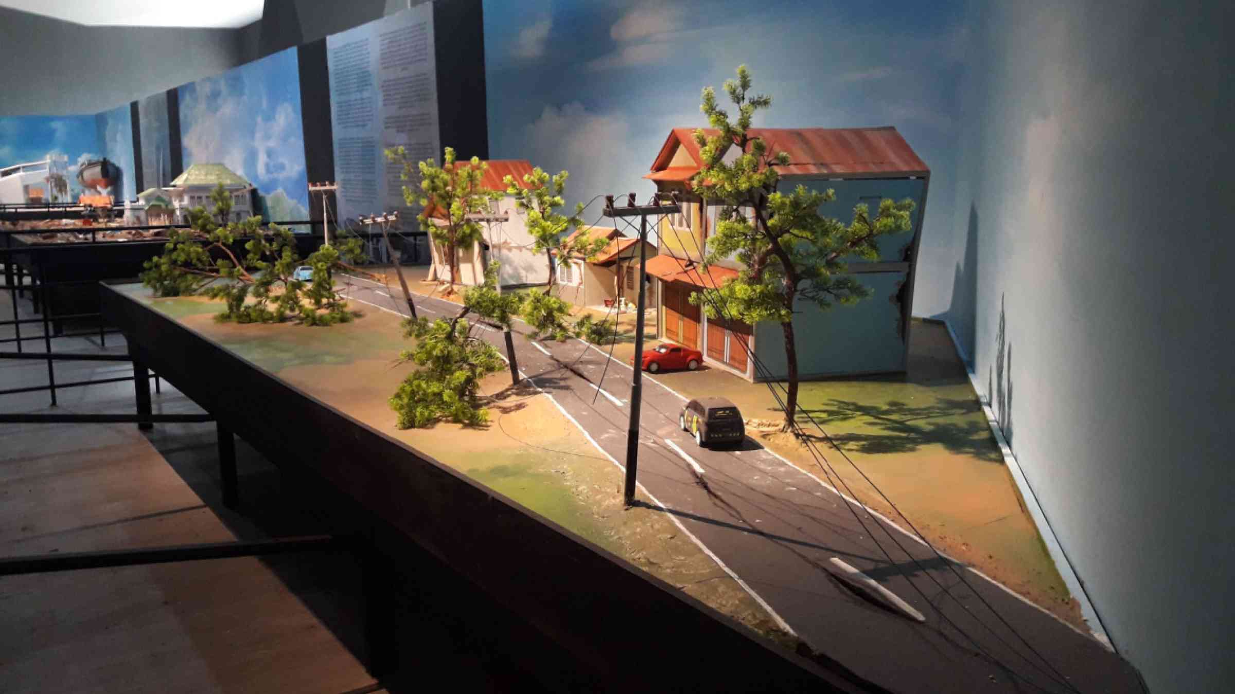Miniature of the city of Banda Aceh (Indonesia) after the earthquake and tsunami in 2004