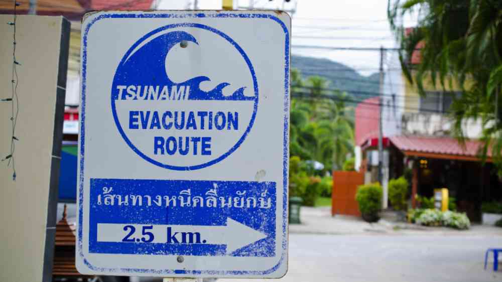 Tsunami Evacuation sign
